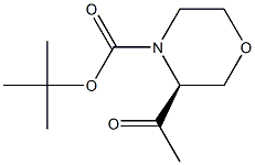 (S)-tert-butyl 3-acetylmorpholine-4-carboxylate Struktur