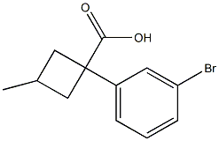 1-(3-BROMOPHENYL)-3-METHYLCYCLOBUTANE-1-CARBOXYLIC ACID Structure
