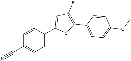 4-(4-BROMO-5-(4-METHOXYPHENYL)THIOPHEN-2-YL)BENZONITRILE Structure
