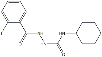 N-cyclohexyl-2-(2-iodobenzoyl)hydrazinecarboxamide Struktur
