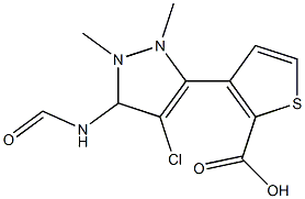 methyl 3-(4-chloro-1-methyl-1H-pyrazole-5-carboxamido)thiophene-2-carboxylate Structure