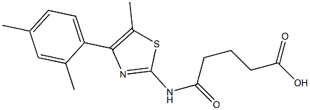5-((4-(2,4-dimethylphenyl)-5-methylthiazol-2-yl)amino)-5-oxopentanoic acid Structure