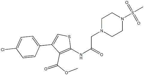 methyl 4-(4-chlorophenyl)-2-(2-(4-(methylsulfonyl)piperazin-1-yl)acetamido)thiophene-3-carboxylate