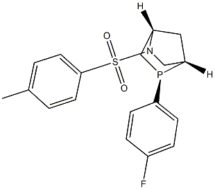 (1S,4S,5S)-5-(4-fluorophenyl)-2-tosyl-2-aza-5-phosphabicyclo[2.2.1]heptane Struktur