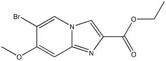 6-Bromo-7-methoxy-imidazo[1,2-a]pyridine-2-carboxylic acid ethyl ester Struktur