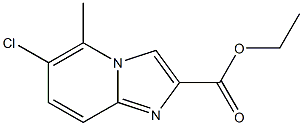 6-Chloro-5-methyl-imidazo[1,2-a]pyridine-2-carboxylic acid ethyl ester Struktur