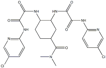 N1,N1'-((1S,2R,4S)-4-(dimethylcarbamoyl)cyclohexane-1,2-diyl)bis(N2-(5-chloropyridin-2-yl)oxalamide) Structure