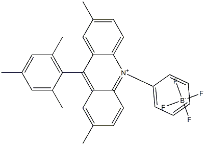 9-Mesityl-2,7-dimethyl-10-phenylacridinium tetrafluoroborate Structure