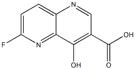 6-Fluoro-4-hydroxy-[1,5]naphthyridine-3-carboxylic acid Struktur