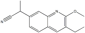 2-(3-ethyl-2-methoxyquinolin-7-yl)propanenitrile Struktur