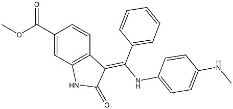 methyl (Z)-3-(((4-(methylamino)phenyl)amino)(phenyl)methylene)-2-oxoindoline-6-carboxylate