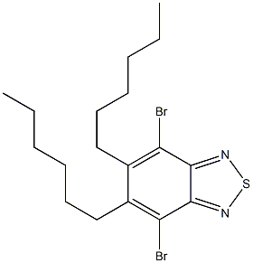 4,7-二溴-5,6-二己基苯并[C] [1,2,5]噻二唑 结构式