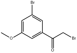 2-bromo-1-(3-bromo-5-methoxyphenyl)ethanone Struktur