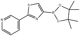 2-(3-pyridyl)thiazole-4-boronic acid pinacol ester 化学構造式