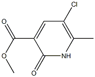 5-Chloro-6-methyl-2-oxo-1,2-dihydro-pyridine-3-carboxylic acid methyl ester Structure