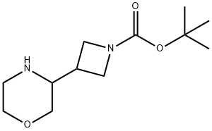 3-Morpholin-3-yl-azetidine-1-carboxylic acid tert-butyl ester Struktur
