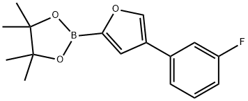 4-(3-Fluorophenyl)furan-2-boronic acid pinacol ester,1402240-87-2,结构式