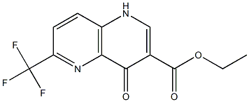 4-Oxo-6-trifluoromethyl-1,4-dihydro-[1,5]naphthyridine-3-carboxylic acid ethyl ester,,结构式