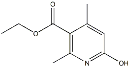 2-羟基-4,6-二甲基-5-羧酸吡啶乙酯 结构式