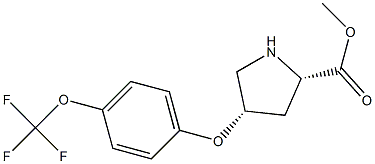 (2S,4S)-methyl 4-(4-(trifluoromethoxy)phenoxy)pyrrolidine-2-carboxylate Structure