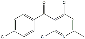 (4-chlorophenyl)(2,4-dichloro-6-methylpyridin-3-yl)methanone,,结构式