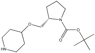 (S)-tert-butyl 2-((piperidin-4-yloxy)methyl)pyrrolidine-1-carboxylate Struktur
