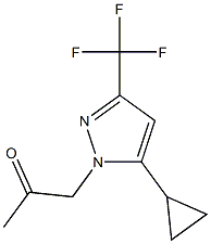 1-(5-cyclopropyl-3-(trifluoromethyl)-1H-pyrazol-1-yl)propan-2-one Structure