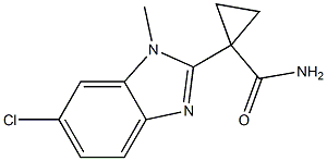 1-(6-chloro-1-methyl-1H-benzo[d]imidazol-2-yl)cyclopropanecarboxamide Structure