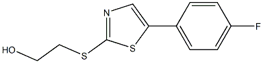 2-(5-(4-fluorophenyl)thiazol-2-ylthio)ethanol,,结构式