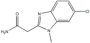 2-(6-chloro-1-methyl-1H-benzo[d]imidazol-2-yl)acetamide Struktur