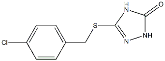 3-(4-chlorobenzylthio)-1H-1,2,4-triazol-5(4H)-one,,结构式