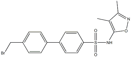 4'-(bromomethyl)-N-(3,4-dimethylisoxazol-5-yl)biphenyl-4-sulfonamide Struktur