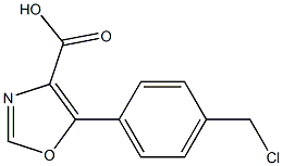 5-(4-(chloromethyl)phenyl)oxazole-4-carboxylic acid Struktur