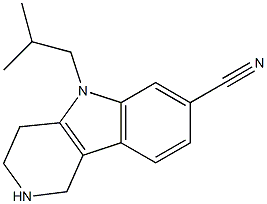 5-isobutyl-2,3,4,5-tetrahydro-1H-pyrido[4,3-b]indole-7-carbonitrile Structure