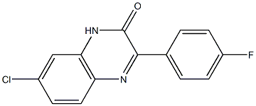 7-chloro-3-(4-fluorophenyl)quinoxalin-2(1H)-one Struktur