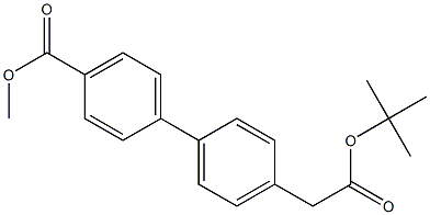 methyl 4'-(2-tert-butoxy-2-oxoethyl)biphenyl-4-carboxylate,,结构式