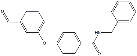 N-benzyl-4-(3-formylphenoxy)benzamide Struktur