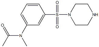 N-methyl-N-(3-(piperazin-1-ylsulfonyl)phenyl)acetamide Struktur