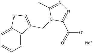sodium 4-(benzo[b]thiophen-3-ylmethyl)-5-methyl-4H-1,2,4-triazole-3-carboxylate Struktur