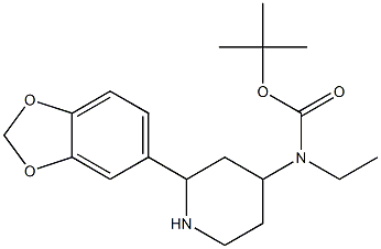 tert-butyl 2-(benzo[d][1,3]dioxol-5-yl)ethyl(piperidin-4-yl)carbamate Structure