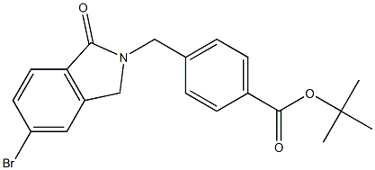 tert-butyl 4-((5-bromo-1-oxoisoindolin-2-yl)methyl)benzoate Structure