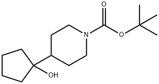 tert-butyl 4-(1-hydroxycyclopentyl)piperidine-1-carboxylate Structure