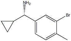 (S)-(3-BROMO-4-METHYLPHENYL)(CYCLOPROPYL)METHANAMINE, , 结构式