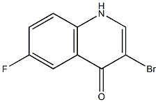 3-Bromo-6-fluoro-1H-quinolin-4-one Struktur