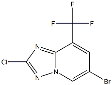 6-Bromo-2-chloro-8-trifluoromethyl-[1,2,4]triazolo[1,5-a]pyridine 结构式