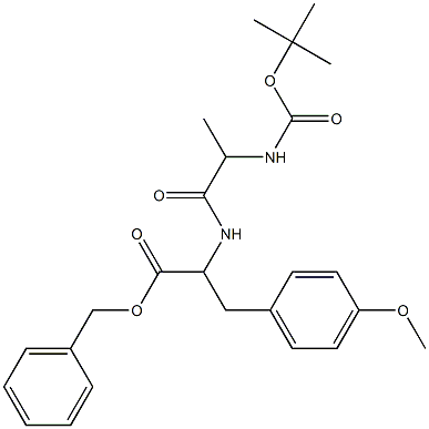 2-(2-tert-Butoxycarbonylamino-propionylamino)-3-(4-methoxy-phenyl)-propionic acid benzyl ester Structure