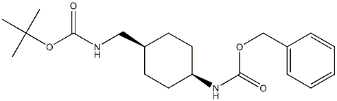 benzyl cis-(4-(((tert-butoxycarbonyl)amino)methyl)cyclohexyl)carbamate Structure