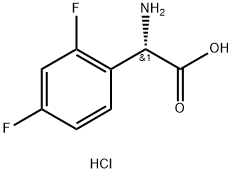 (2S)-2-AMINO-2-(2,4-DIFLUOROPHENYL)ACETIC ACID HYDROCHLORIDE Structure