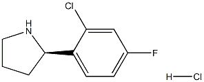 (2R)-2-(2-CHLORO-4-FLUORO-PHENYL)PYRROLIDINE HCL Structure