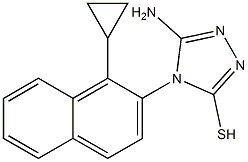 5-amino-4-(1-cyclopropylnaphthalen-2-yl)-4H-1,2,4-triazole-3-thiol,,结构式
